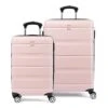 Travelpro Runway 2 Piece Luggage Set, Carry-on & Convertible Medium To Large 28-Inch Check-in Hardside Expandable Luggage, 8 Spinner Wheels, TSA Lock, Hardshell Suitcase, Powder Pink