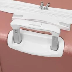 LONDON FOG Vintage Hardside Expandable Spinner Luggage, Rose Gold, Checked-Medium 24-Inch -Samsonite Shop 41MEpgcvqnL