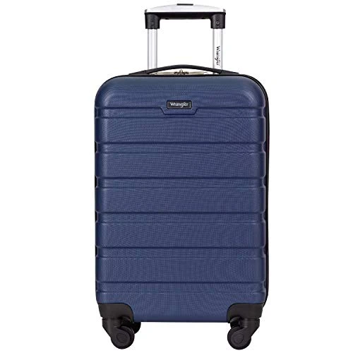 Wrangler Hardside Carry-On Spinner Luggage, Navy Blue, 20-Inch 3 Wrangler Hardside Carry-On Spinner Luggage, Navy Blue, 20-Inch
