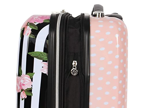 Betsey Johnson Designer Luggage Collection - Expandable 3 Piece Hardside Lightweight Spinner Suitcase Set - Travel Set Includes 20-Inch Carry On, 26 Inch And 30-Inch Checked Suitcase (Stripe Roses) 5 Betsey Johnson Designer Luggage Collection - Expandable 3 Piece Hardside Lightweight Spinner Suitcase Set - Travel Set Includes 20-Inch Carry On, 26 Inch And 30-Inch Checked Suitcase (Stripe Roses) - Image 3