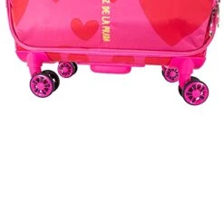 Cloe By Agatha Ruiz De La Prada Checked Medium 24" Inch Luggage With 360º-spinner Wheels In Magenta Color -Samsonite Shop 41Q1M Ry 8S