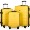 Merax Travelhouse Luggage Set 3 Piece Expandable Lightweight Spinner Suitcase (Yellow) 1 Merax Travelhouse Luggage Set 3 Piece Expandable Lightweight Spinner Suitcase (Yellow) -Samsonite Shop 41Q jSHzkL