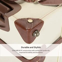 CO-Z Premium Vintage Luggage Set 24 Inches TSA Locks Wheel Suitcase With 12 Inches Hand Bag (Beige) -Samsonite Shop 41Qg2wvNuPS