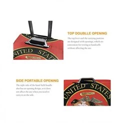 WONDERTIFY Bulldog Travel Suitcase Protector United States Semper Fidelis Elastic Washable Luggage Cover With Concealed Zipper Red Fits 29-32 Inch -Samsonite Shop 41RVb fHgfL