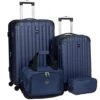 Travelers Club Midtown Hardside 4-Piece Luggage Travel Set, Navy Blue -Samsonite Shop 41TcP58PlmL