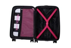 Betsey Johnson 30 Inch Checked Luggage Collection - Expandable Scratch Resistant (ABS + PC) Hardside Suitcase - Designer Lightweight Bag With 8-Rolling Spinner Wheels (Girls Print) 11 Betsey Johnson 30 Inch Checked Luggage Collection - Expandable Scratch Resistant (ABS + PC) Hardside Suitcase - Designer Lightweight Bag With 8-Rolling Spinner Wheels (Girls Print) -Samsonite Shop 41UWHHxLHkL