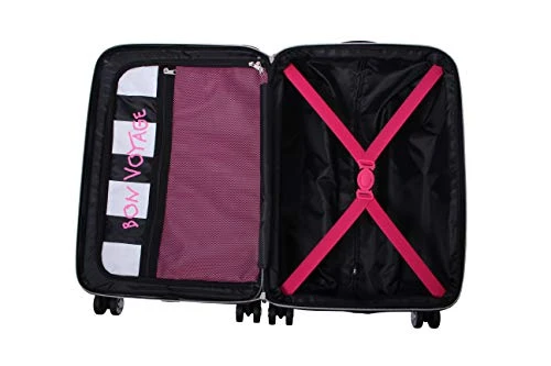 Betsey Johnson 30 Inch Checked Luggage Collection - Expandable Scratch Resistant (ABS + PC) Hardside Suitcase - Designer Lightweight Bag With 8-Rolling Spinner Wheels (Girls Print) 5 Betsey Johnson 30 Inch Checked Luggage Collection - Expandable Scratch Resistant (ABS + PC) Hardside Suitcase - Designer Lightweight Bag With 8-Rolling Spinner Wheels (Girls Print) - Image 3