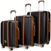 BADGLEY MISCHKA Mia 3 Piece Expandable Retro Luggage Set (Black) -Samsonite Shop 41V nY5ceIL