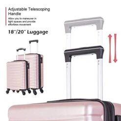 4 Piece Luggage Sets, Expandable Hardshell ABS Luggage Sets With TSA Lock Spinner Wheels Travel Suitcases Set (4 PCS, TSA Lock+Expandable, Rose Gold) 14 4 Piece Luggage Sets, Expandable Hardshell ABS Luggage Sets With TSA Lock Spinner Wheels Travel Suitcases Set (4 PCS, TSA Lock+Expandable, Rose Gold) -Samsonite Shop 41WAQtnr1DL
