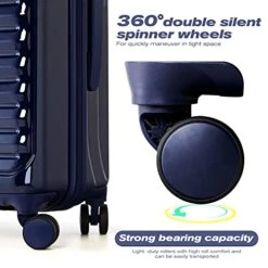 Coolife Luggage Suitcase 3 Piece Set Expandable (only 28”) ABS+PC Spinner Suitcase With TSA Lock Carry On 20 In 24in 28in (sakura Pink) -Samsonite Shop 41WlxOsWMCL