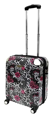KARRIAGE-MATE Hardside Carryon Expandable Luggage With Spinner Wheels, TSA Lock (Paisley And Butterfly) 3 KARRIAGE-MATE Hardside Carryon Expandable Luggage With Spinner Wheels, TSA Lock (Paisley And Butterfly)