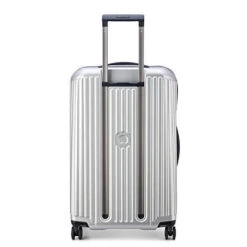 DELSEY Paris Securitime Expandable Luggage With Spinner Wheels, Silver, Checked-Medium 25 Inch -Samsonite Shop 41 hQiago5L