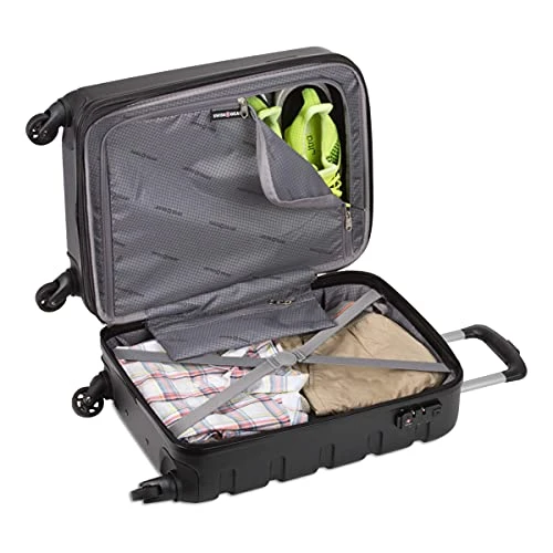 SwissGear 7366 Hardside Expandable Luggage With Spinner Wheels, Black, Carry-On 18-Inch 4 SwissGear 7366 Hardside Expandable Luggage With Spinner Wheels, Black, Carry-On 18-Inch - Image 2