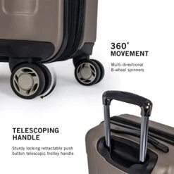 Kenneth Cole Reaction Renegade 28” Check Size Luggage Lightweight Hardside Expandable 8-Wheel Spinner Travel Suitcase, Champagne, Inch -Samsonite Shop 41aHRcS5N6L