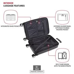 SwissGear Checked-Large 27-Inch, Black -Samsonite Shop 41bTvM3rFcS