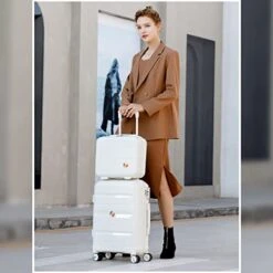 Somago 20IN Carry On Luggage And 14IN Mini Cosmetic Cases Travel Set Hardside Luggage With Spinner Wheels Lightweight Polypropylene Suitcase With TSA Lock (2-Piece Set (14/20), Nude Pink) 11 Somago 20IN Carry On Luggage And 14IN Mini Cosmetic Cases Travel Set Hardside Luggage With Spinner Wheels Lightweight Polypropylene Suitcase With TSA Lock (2-Piece Set (14/20), Nude Pink) -Samsonite Shop 41ccJ5kV fL