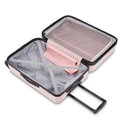 American Tourister Stratum XLT Expandable Hardside Luggage With Spinner Wheels, Pink Blush, Checked-Medium 25-Inch -Samsonite Shop 41ctYHT WUL