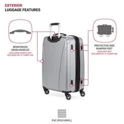 SwissGear 7585 Hardside Spinner Luggage, Silver, Checked-Medium 23-Inch -Samsonite Shop 41d56K6WxVL
