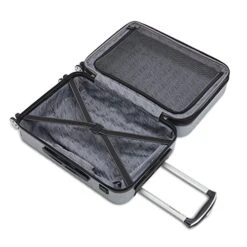 Samsonite Hers N Hers Luggage With Spinner Wheels, 2-Piece Set (BeautyCrate Plus Carry-On), Brushed Silver -Samsonite Shop 41dWK6DCDJL