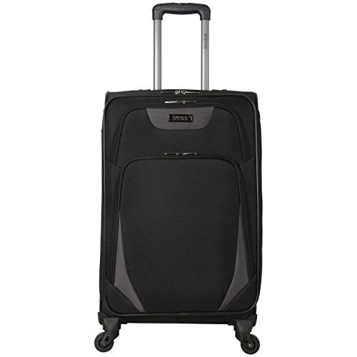 Kenneth Cole Reaction Going Places 24" 600d Polyester Expandable 4-Wheel Spinner Checked Luggage, Black 3 Kenneth Cole Reaction Going Places 24" 600d Polyester Expandable 4-Wheel Spinner Checked Luggage, Black
