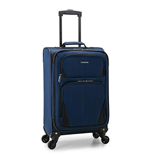 U.S. Traveler Aviron Bay Expandable Softside Luggage With Spinner Wheels, Navy, Carry-on 23-Inch 3 U.S. Traveler Aviron Bay Expandable Softside Luggage With Spinner Wheels, Navy, Carry-on 23-Inch