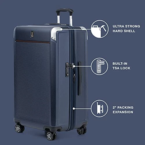 Travelpro Platinum Elite Expandable Hardside Spinner Luggage, True Navy, Checked-Large 28-Inch 7 Travelpro Platinum Elite Expandable Hardside Spinner Luggage, True Navy, Checked-Large 28-Inch - Image 5