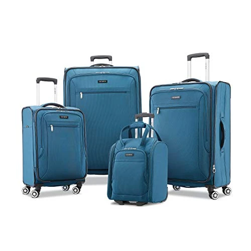 Samsonite Ascella X Softside Expandable Luggage With Spinner Wheels, Teal, Checked-Large 29-Inch 4 Samsonite Ascella X Softside Expandable Luggage With Spinner Wheels, Teal, Checked-Large 29-Inch - Image 2