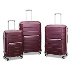 Samsonite Freeform Hardside Expandable With Double Spinner Wheels, Merlot, Checked-Medium 24-Inch -Samsonite Shop 41hCIRilYeL