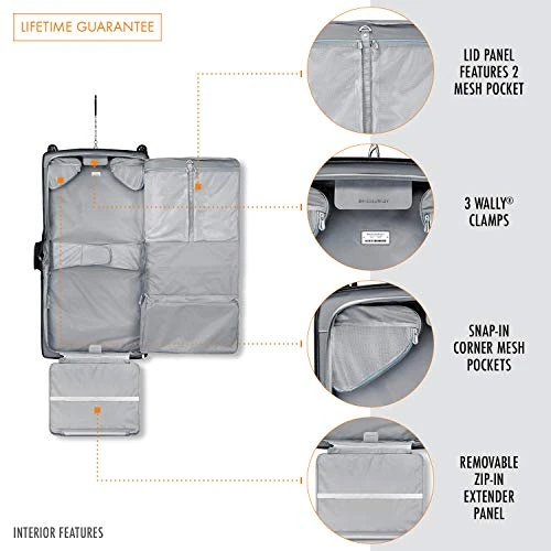 Briggs & Riley Baseline-Softside Wardrobe Spinner Luggage, Black, One Size 7 Briggs & Riley Baseline-Softside Wardrobe Spinner Luggage, Black, One Size - Image 5