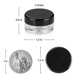 Accmor 100 Pieces 3g Empty Sample Containers With Pink Lids Cosmetic Jars With 5 Pieces Mini Spatulas -Samsonite Shop 41iilcBhonL