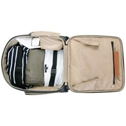 Kenneth Cole Reaction Women's Chelsea Luggage Chevron Softside 8-Wheel Spinner Expandable Suitcase Collection, Olive, 4 Underseater -Samsonite Shop 41jv0bYymkL