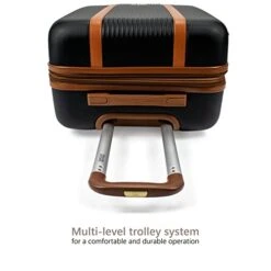 BADGLEY MISCHKA Mia 3 Piece Expandable Retro Luggage Set (Black) -Samsonite Shop 41mJrUNbUmL