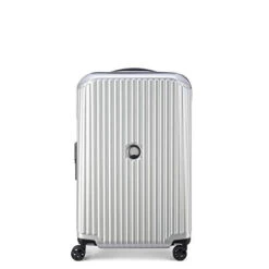 DELSEY Paris Securitime Expandable Luggage With Spinner Wheels, Silver, Checked-Medium 25 Inch -Samsonite Shop 41n9JZ239ML