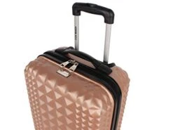 Steve Madden Luggage Set 3 Piece - Lightweight Hardside Suitcase Set - Includes 20 Inch Carry On, 24In/28In Checked Bag With 8-Wheel Rolling Spinner (Rose Gold, One Size) -Samsonite Shop 41orqpQ71CL