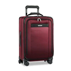 Briggs & Riley Transcend-Softside Carry-On Spinner Luggage, Merlot, 22-Inch