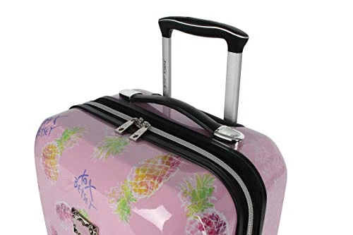 Betsey Johnson 26 Inch Checked Luggage Collection - Expandable Scratch Resistant (ABS + PC) Hardside Suitcase - Designer Lightweight Bag With 8-Rolling Spinner Wheels (26IN, Colada) 7 Betsey Johnson 26 Inch Checked Luggage Collection - Expandable Scratch Resistant (ABS + PC) Hardside Suitcase - Designer Lightweight Bag With 8-Rolling Spinner Wheels (26IN, Colada) - Image 5