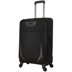 Kenneth Cole Reaction Going Places 24" 600d Polyester Expandable 4-Wheel Spinner Checked Luggage, Black 15 Kenneth Cole Reaction Going Places 24" 600d Polyester Expandable 4-Wheel Spinner Checked Luggage, Black -Samsonite Shop 41puqJTr5zL