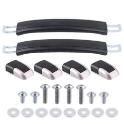 Luggage Handle Pull 2PCS 225mm Install Distance Black Rubber Luggage Case Handle Grip For Suitcase Box Luggage Case