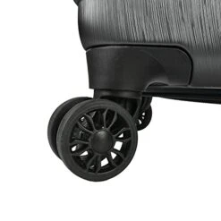 U.S. Traveler Boren Polycarbonate Hardside Rugged Travel Suitcase Luggage With 8 Spinner Wheels, Aluminum Handle, Black, 2-Piece Set, USB Port In Carry-On -Samsonite Shop 41rL4 REI5S