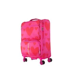 Cloe By Agatha Ruiz De La Prada Checked Medium 24" Inch Luggage With 360º-spinner Wheels In Magenta Color -Samsonite Shop 41rqFhzlxGL