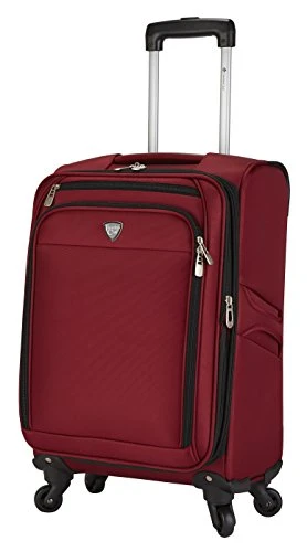 Travelers Club Monterey Softside Spinner Luggage, Red, Carry-On 18-Inch 3 Travelers Club Monterey Softside Spinner Luggage, Red, Carry-On 18-Inch