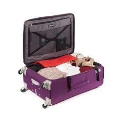 Cloe Checked Large 28 Inch Water-Resistant Luggage With 360º-spinner Wheels In Purple Color -Samsonite Shop 41sOXGiTO5S