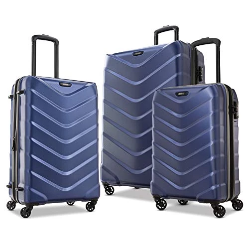 American Tourister Arrow Expandable Hardside Luggage, Navy, Checked-Medium 24-Inch 5 American Tourister Arrow Expandable Hardside Luggage, Navy, Checked-Medium 24-Inch - Image 3