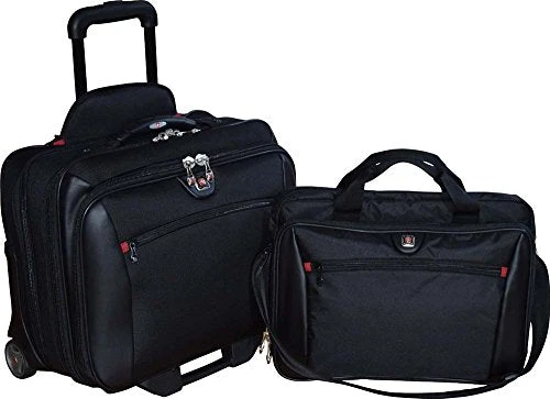 Wenger SwissGear Potomac 2-Pc Business Set With Double Zipper Overnighter Rolling Case And Matching 15.4" Laptop Case 3 Wenger SwissGear Potomac 2-Pc Business Set With Double Zipper Overnighter Rolling Case And Matching 15.4" Laptop Case