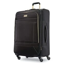 American Tourister Belle Voyage Softside Luggage With Spinner Wheels, Black, Checked-Large 28-Inch