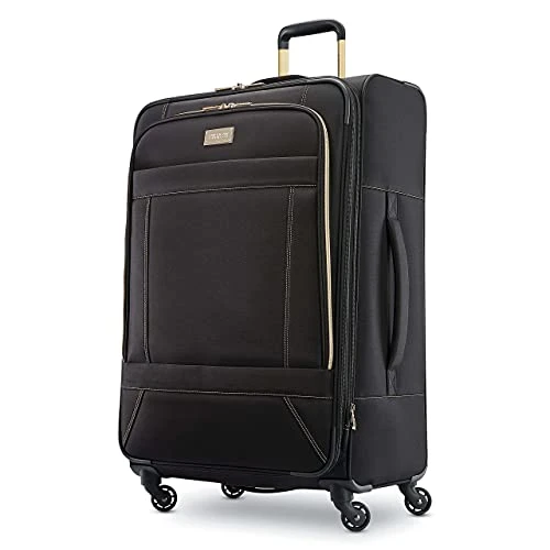 American Tourister Belle Voyage Softside Luggage With Spinner Wheels, Black, Checked-Large 28-Inch 3 American Tourister Belle Voyage Softside Luggage With Spinner Wheels, Black, Checked-Large 28-Inch