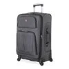 SwissGear Sion Softside Luggage With Spinner Wheels, Dark Grey, Checked-Medium 25-Inch
