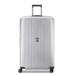 DELSEY Paris Securitime Expandable Luggage With Spinner Wheels, Silver, Checked-Large 29 Inch