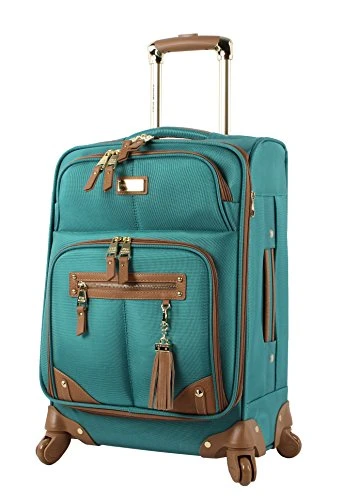 Steve Madden Designer Luggage Collection- 3 Piece Softside Expandable Lightweight Spinner Suitcases- Travel Set Includes Under Seat Bag, 20-Inch Carry On & 28-Inch Checked Suitcase (Harlo Teal Blue) 7 Steve Madden Designer Luggage Collection- 3 Piece Softside Expandable Lightweight Spinner Suitcases- Travel Set Includes Under Seat Bag, 20-Inch Carry On & 28-Inch Checked Suitcase (Harlo Teal Blue) - Image 6