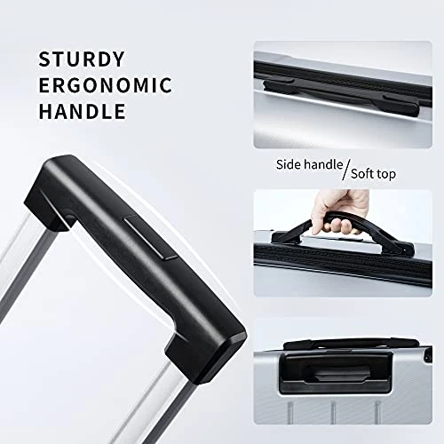 Merax 3 Piece Luggage Sets ABS Expandable Spinner Suitcase With TSA Lock 20 Inch 24 Inch 28 Inch 4 Merax 3 Piece Luggage Sets ABS Expandable Spinner Suitcase With TSA Lock 20 Inch 24 Inch 28 Inch - Image 2